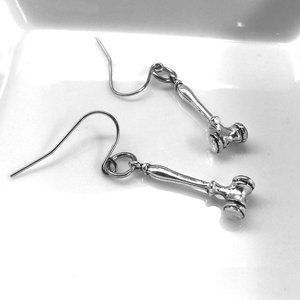 Miniature Gavel Judge tool Auctioneer Gavel Lawyer Graduation Gift Earrings